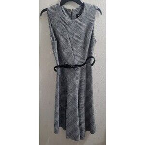 DKNY Asymmetrical-Hem Dress Black Cloud Size 8 New With Tags